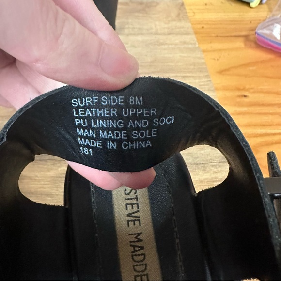 Steve Madden Surfside platform wedge sandals vintage 90s Y2K whimsigoth goth 8 - Picture 5 of 5